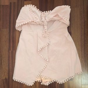 Light Pink Strapless Romper